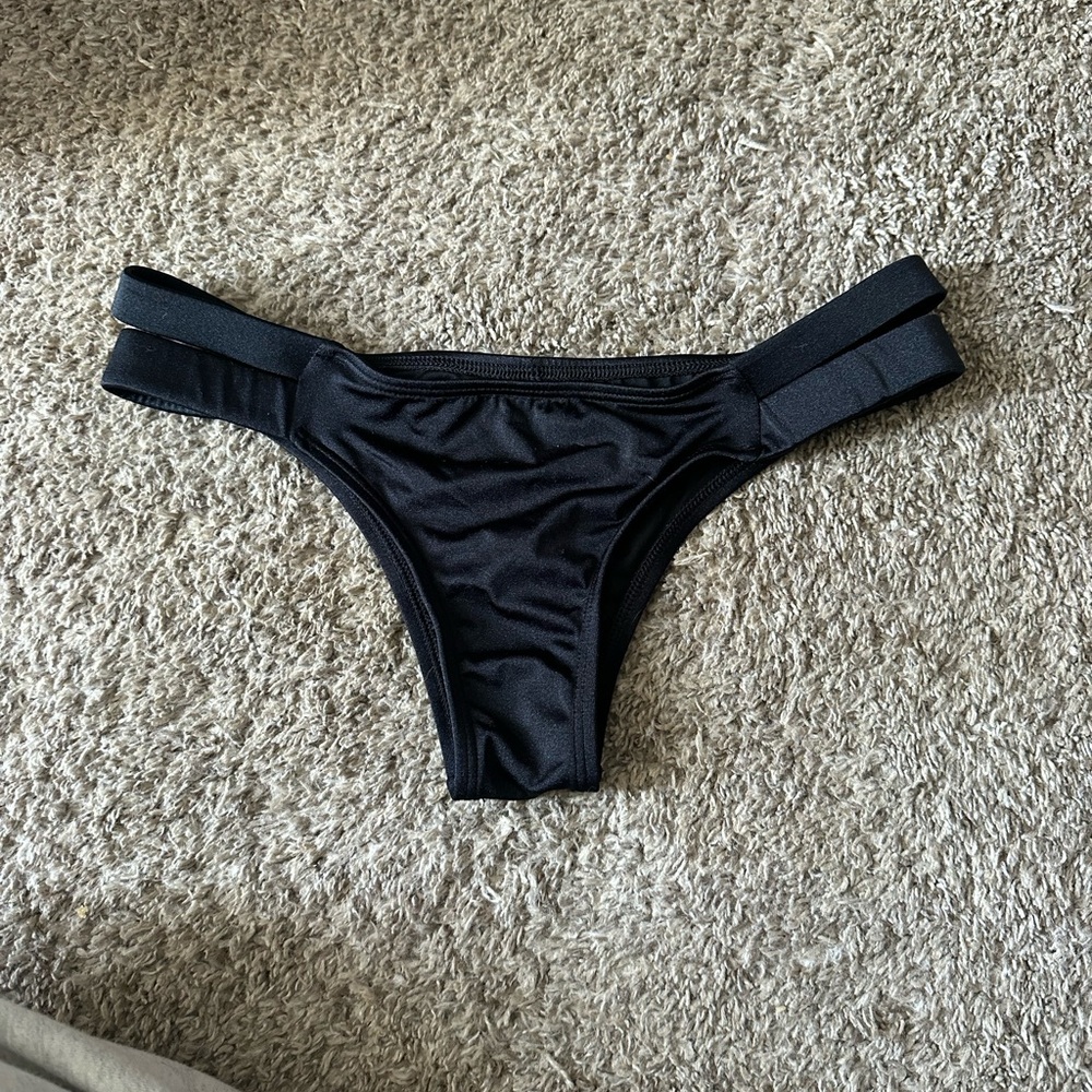 Victoria's Secret Black Double-Strap Bikini Bottom